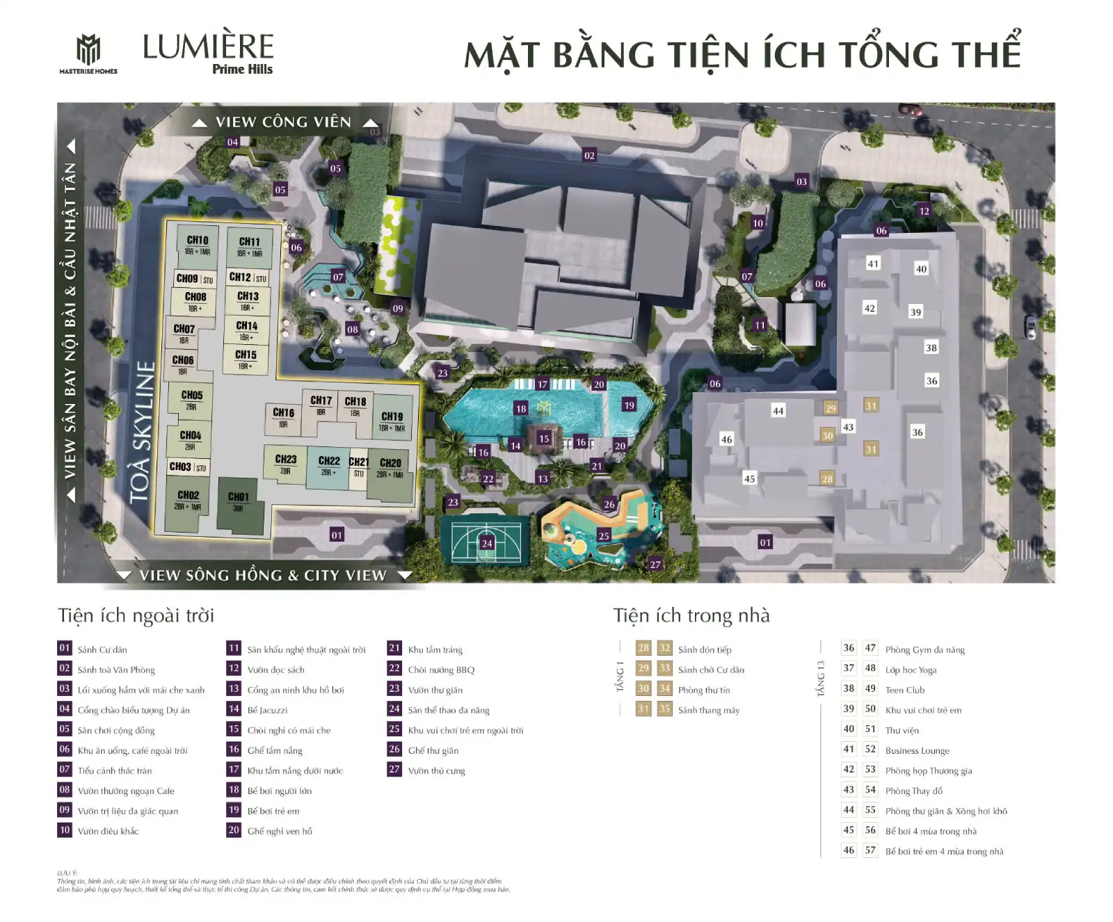 Hệ thống tiện ích tiêu chuẩn quốc tế của LUMIÈRE Prime Hills