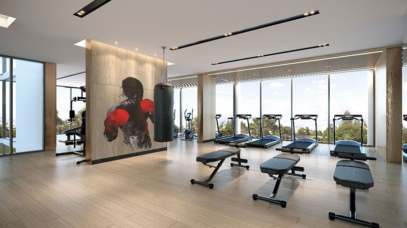 Phòng tập Gym với trang thiết bị hiện đai phục vụ nhu cầu rèn luyện sức khỏe của cư dân Masteri Waterfront