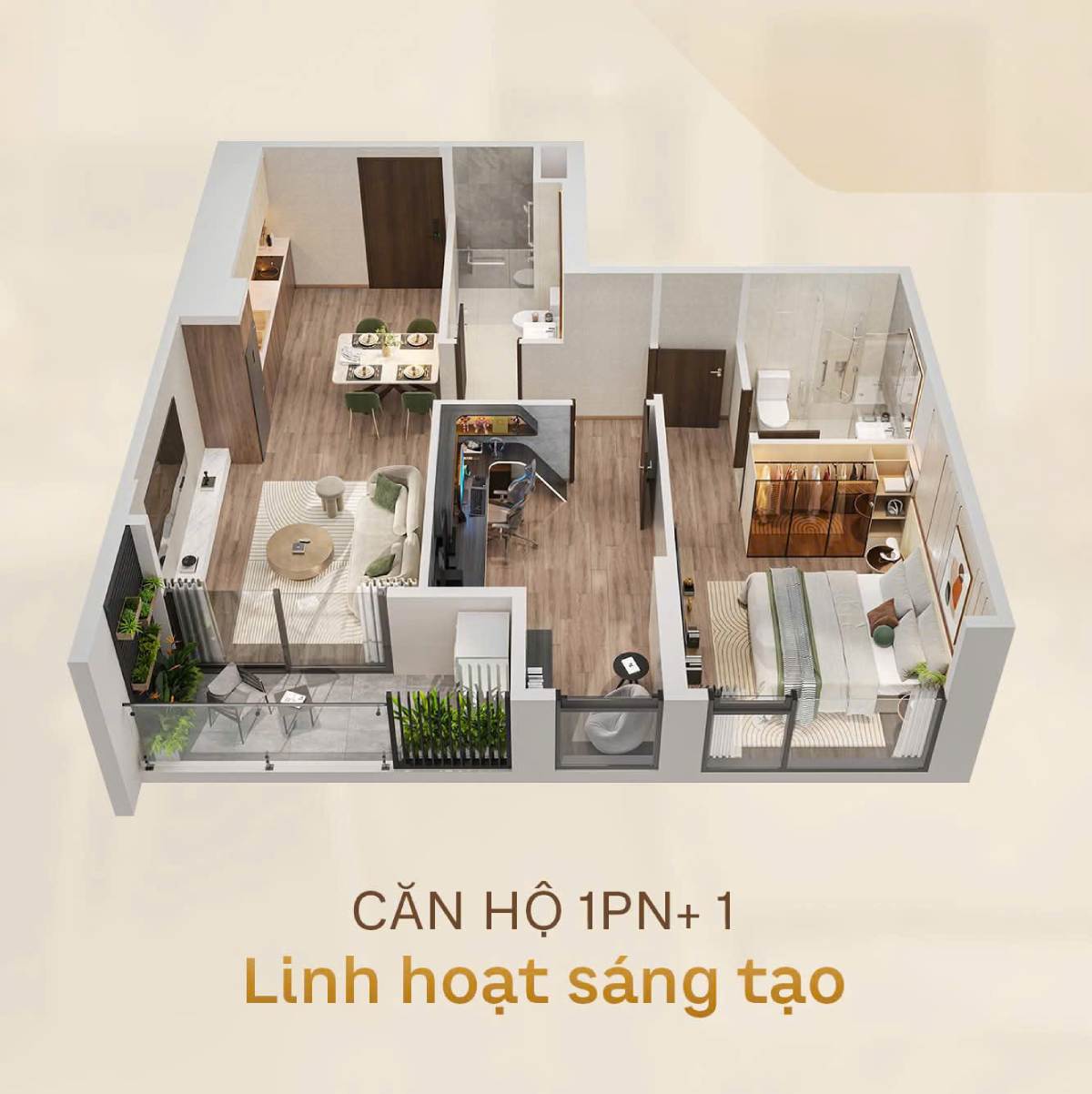 Căn hộ 1PN+1